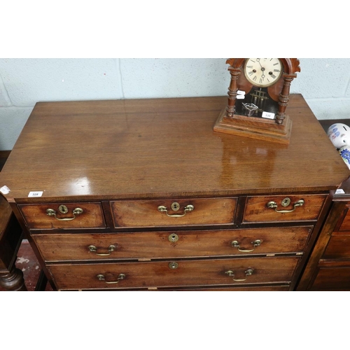 328 - Antique mahogany chest of drawers - W: 107cm D: 54cm H: 95cm