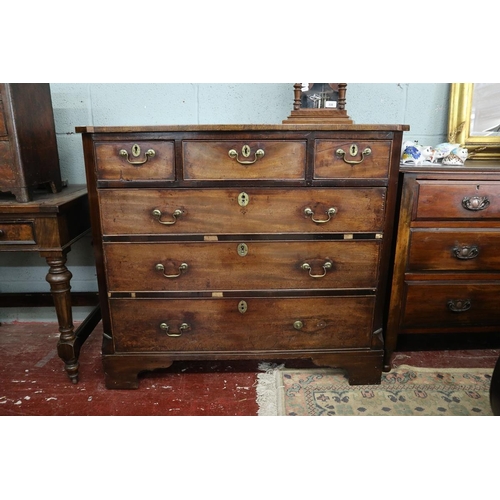 328 - Antique mahogany chest of drawers - W: 107cm D: 54cm H: 95cm