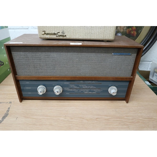 349 - Cossor vintage valve radio & GEC portable radio