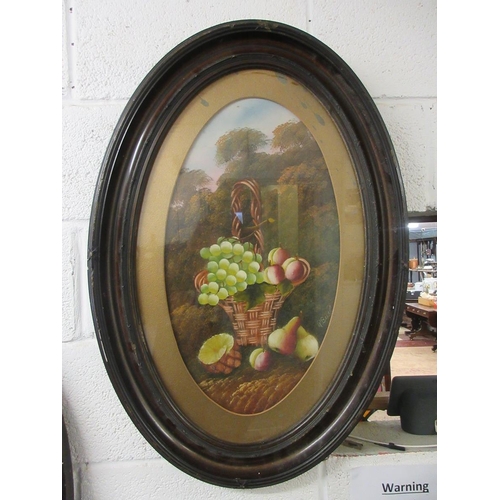 351 - 2 large antique oil paintings - Still life