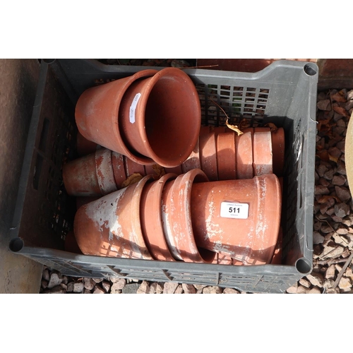 511 - Collection of small terracotta plant pots