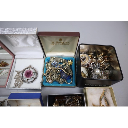 95 - Collection of costume jewellery to include silver