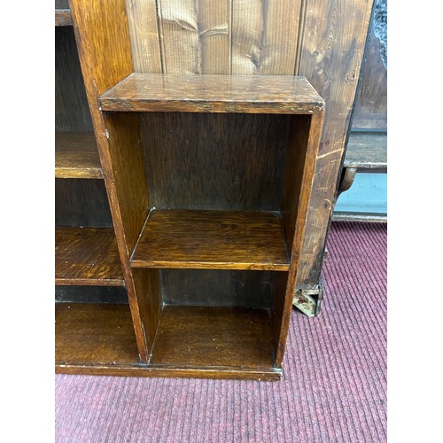 387 - Vintage Heals style shelving unit - Approx width: 90cm, depth: 18cm, height: 90cm