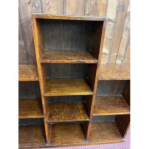 387 - Vintage Heals style shelving unit - Approx width: 90cm, depth: 18cm, height: 90cm