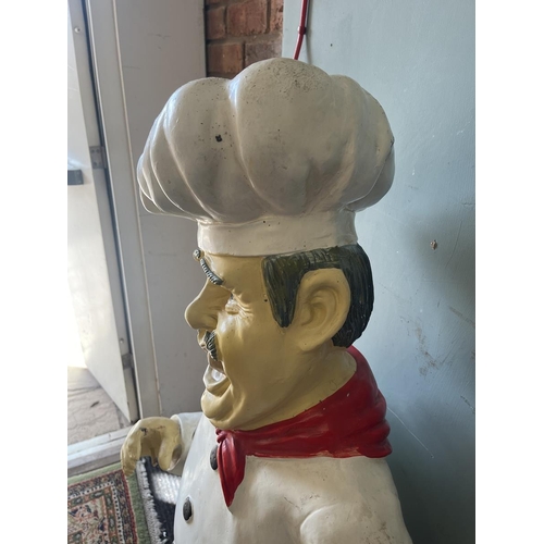 379 - Large chef figure menu holder - Approx height: 130cm