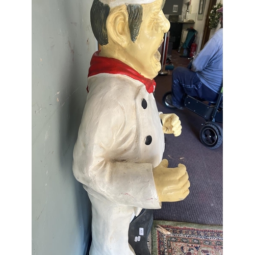 379 - Large chef figure menu holder - Approx height: 130cm