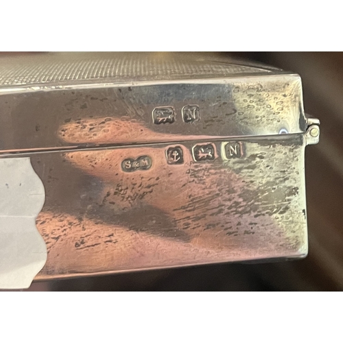 3 - Hallmarked silver cigarette box by Samson and Morden