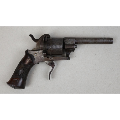 105 - 7mm Belgian 6-shot pinfire revolver