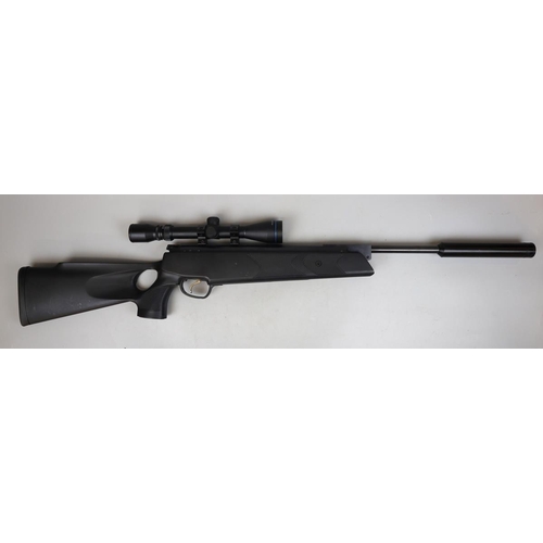 109 - Webley Black Hawk Quattro .22 air rifle break barrel, power-lok spring, telescopic sights and silenc... 