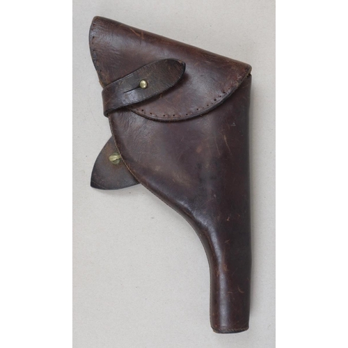 113 - Sam Browne leather pistol holster