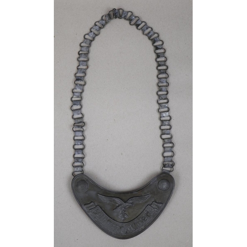 128 - Third Reich Feldgendarmerie (military police) gorget breastplate