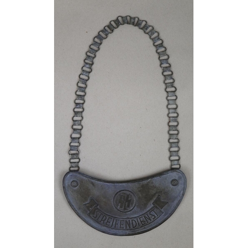 129 - Third Reich SS Streifendienst/Patrol gorget breastplate