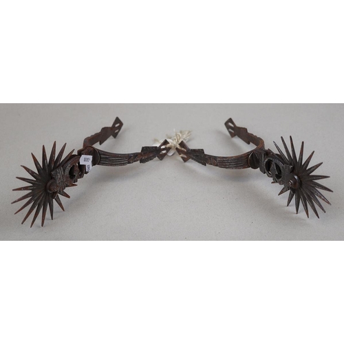 131 - Pair of Mexican Rowel Gaucha Vaquero spurs