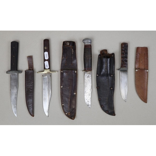 164 - Vintage William Rodgers Bowie knife, USA Marbles, Bukta and other Sheffield hunting knife