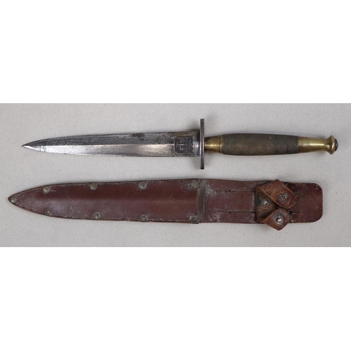 170 - Fairbairn Sykes copy fighting knife in sheath