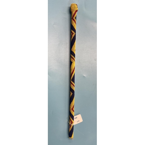 240 - POW made bead work swagger stick