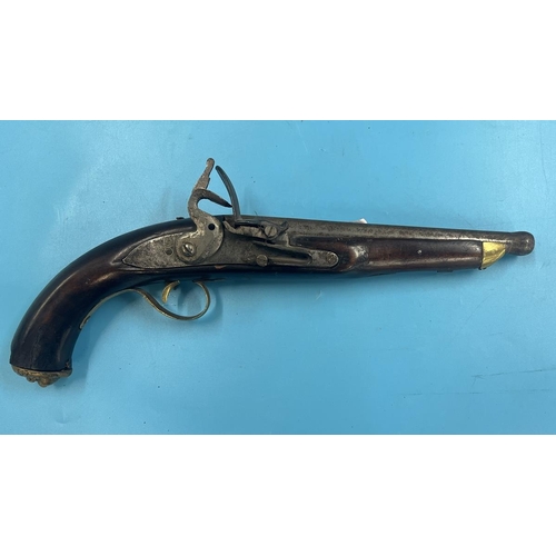 262 - Antique flint lock pistol