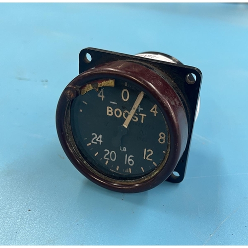 294 - WW2 Spitfire supercharger boost gauge