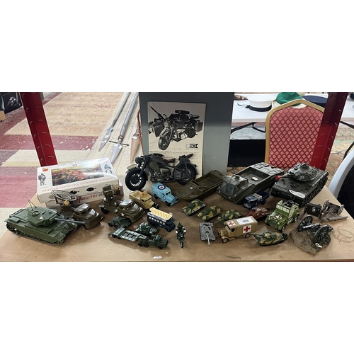 306 - Collection of military vehicles together with boxed Zulu model figures