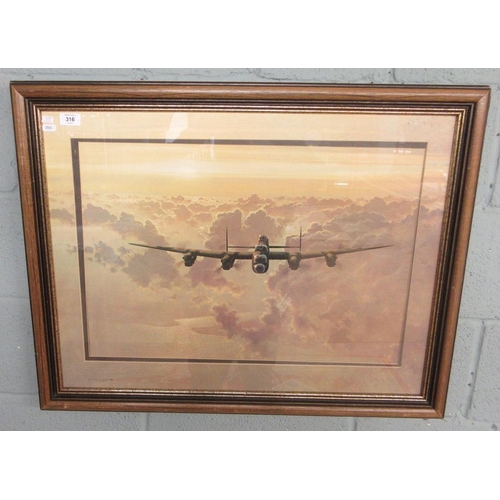 316 - Lancaster Bomber print by Coulson