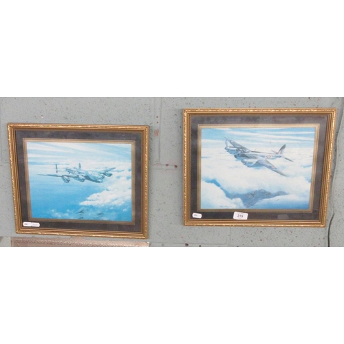 319 - 2 prints of WW2 planes by Mike Delany '85