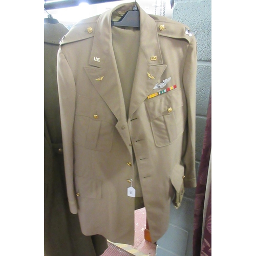 336 - Original 1940's United States army air force uniform - jacket, trousers, tie, overseas cap