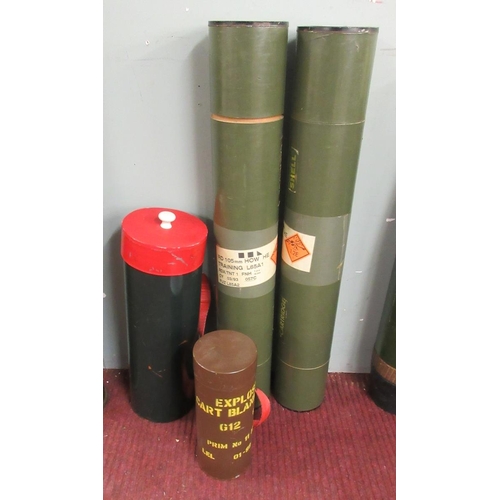 344 - 4 tank shell cases