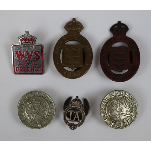 35 - Various WW2 On Service badges