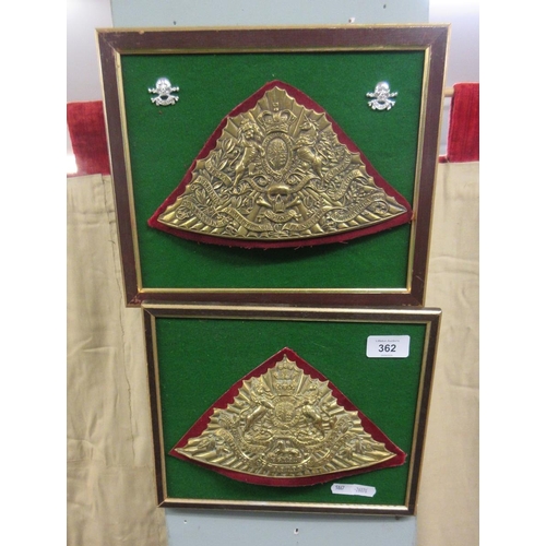 362 - 2 mounted helmet badges