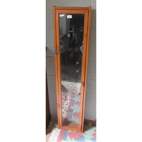 407 - Wooden gun cabinet - Approx H: 138cm  W: 31cm  D: 13cm