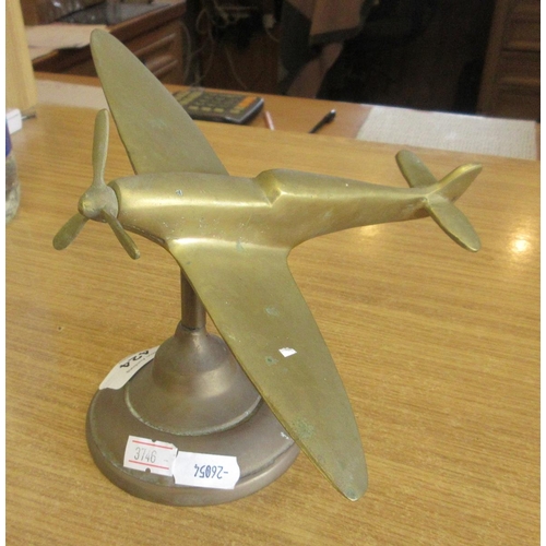 424 - Brass model of a Spitfire