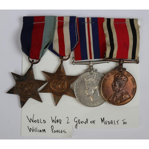 44 - WW2 medal group - W Pooles