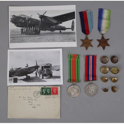 52 - Edward G Rawley RAF KIA medals, buttons, photos, information