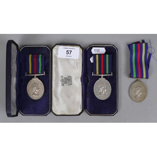 57 - 3 Civil defence medals