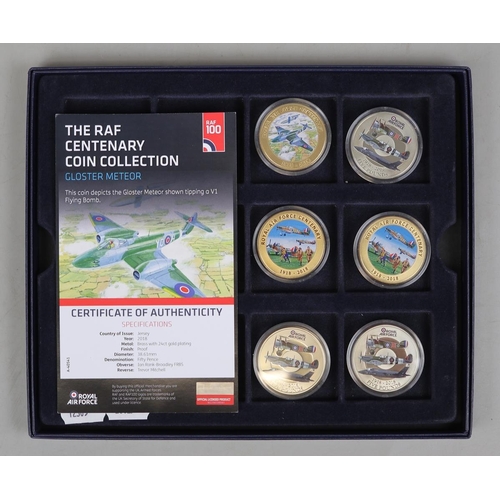 71 - RAF centenary coin collection - 6 coins in display box