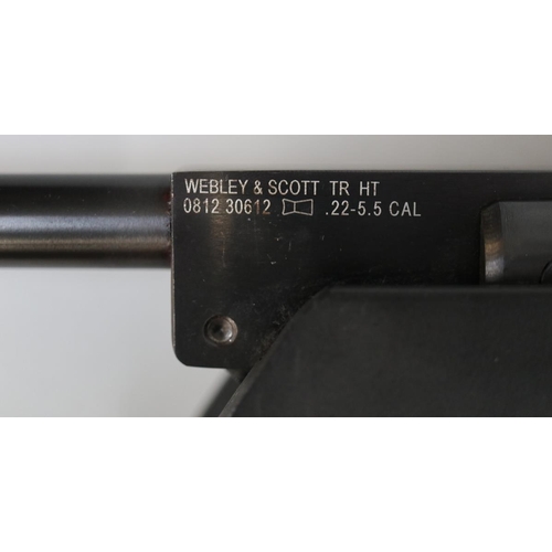 109 - Webley Black Hawk Quattro .22 air rifle break barrel, power-lok spring, telescopic sights and silenc... 