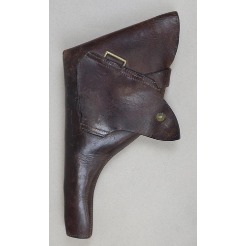 113 - Sam Browne leather pistol holster