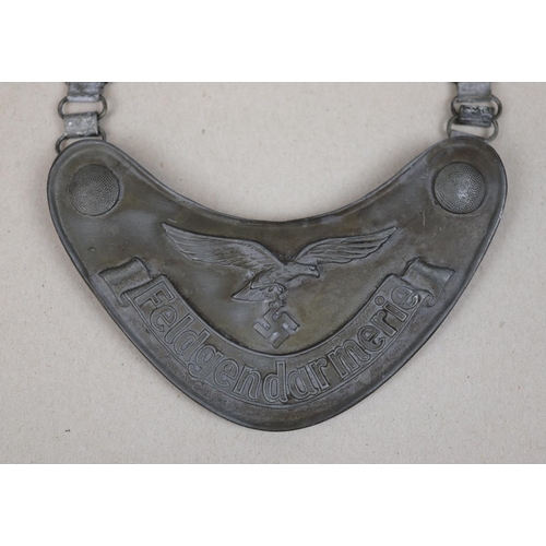 128 - Third Reich Feldgendarmerie (military police) gorget breastplate