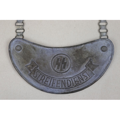 129 - Third Reich SS Streifendienst/Patrol gorget breastplate