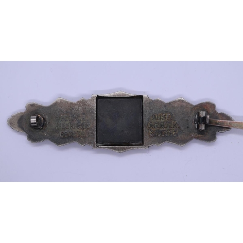 13 - German close combat clasp silver coloured. Marked FEC W.E. Peekhaus, Berlin