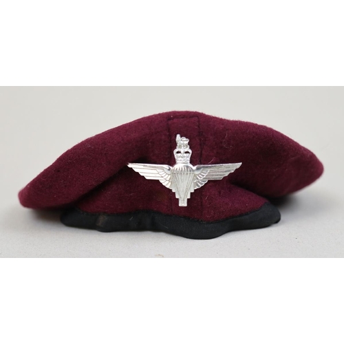 151 - Fairbairn Sykes commando dagger together with a Parachute Regiment beret