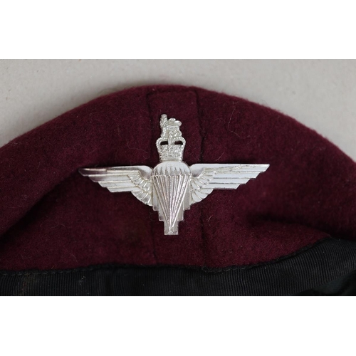 151 - Fairbairn Sykes commando dagger together with a Parachute Regiment beret