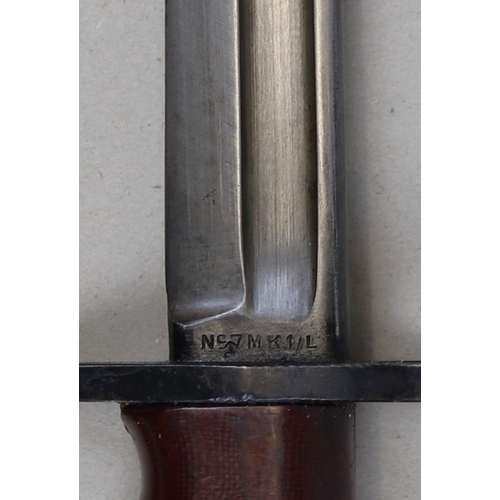 156 - WW2 bayonet in sheath