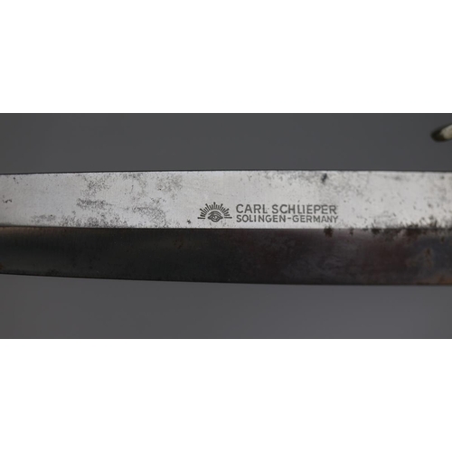 176 - Rare WW2 Carl Schlieper 'Eye' brand German fighting knife made by Solingen
