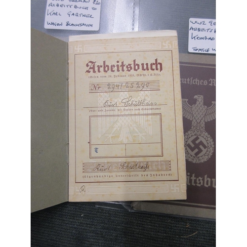 212 - 10 Pre-1945 'Arbeitsbuch' (employment record books)