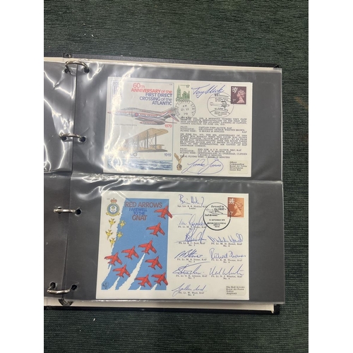 214 - Stamps - Aviation album of 66 RAF covers of which 27 are signed