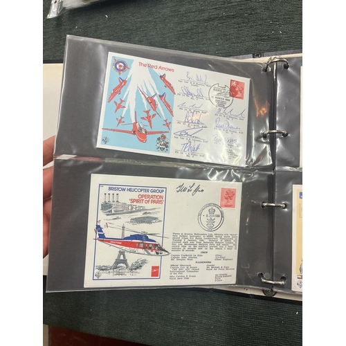 214 - Stamps - Aviation album of 66 RAF covers of which 27 are signed