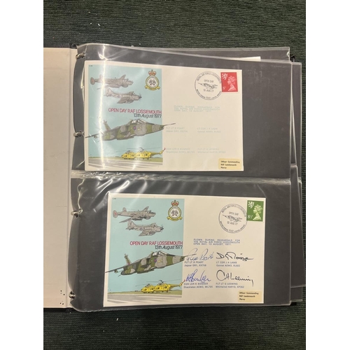 214 - Stamps - Aviation album of 66 RAF covers of which 27 are signed