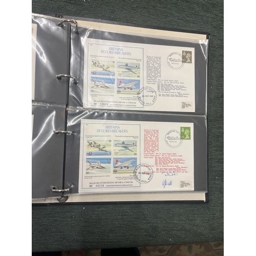 214 - Stamps - Aviation album of 66 RAF covers of which 27 are signed