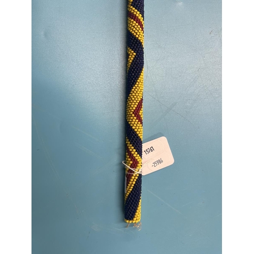 240 - POW made bead work swagger stick